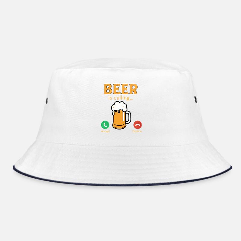 Beer is calling funny Beer Quotes das Bier ruft an Bucket Hat