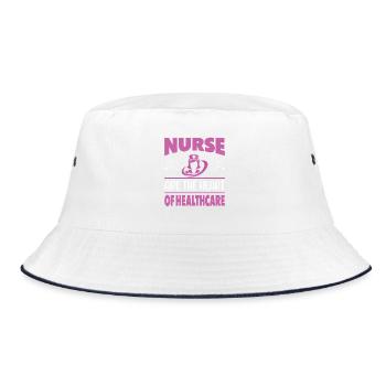 Funny Nurse Gifts Nursing Outfits - Bucket Hat - white/navy - Front