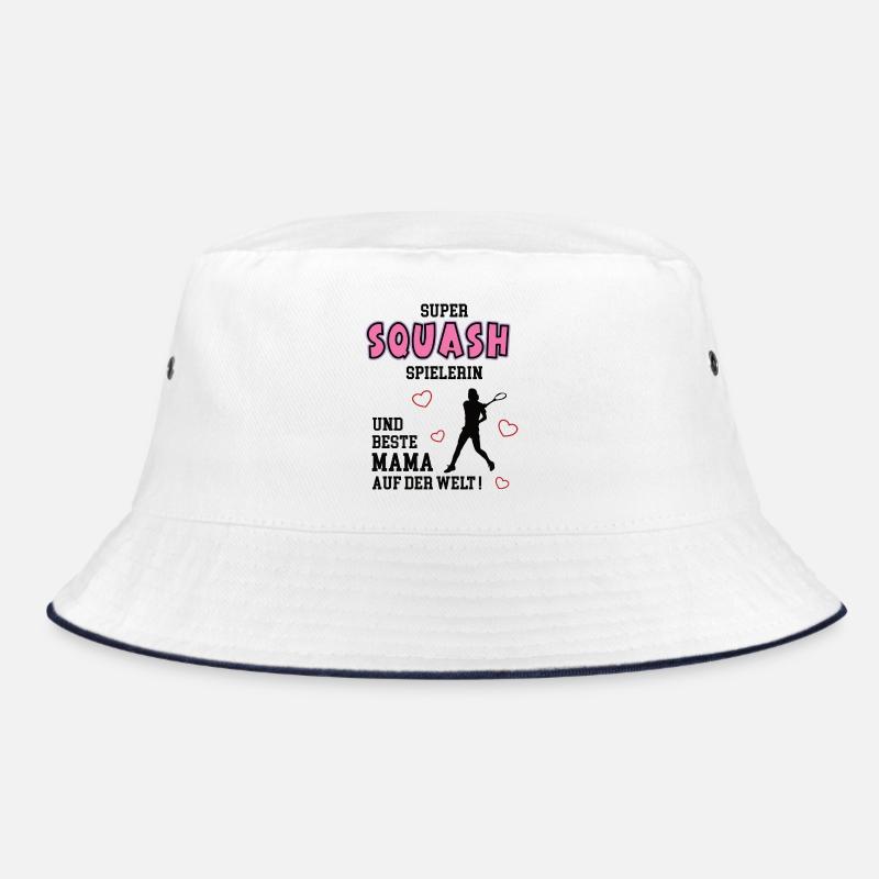 Squash Player, Mom, Squasher, Mother, Wife Bucket Hat