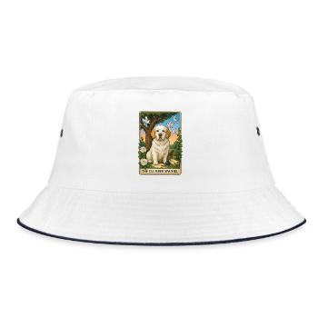 Clumber Spaniel - Bucket Hat - white/navy - Front