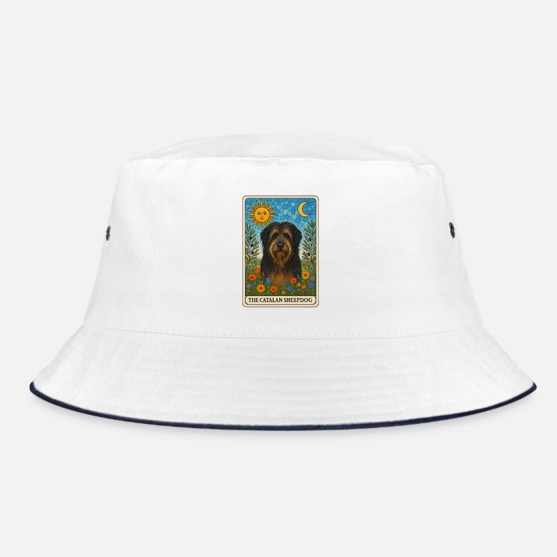 Sun Moon Catalan Sheepdog Bucket Hat