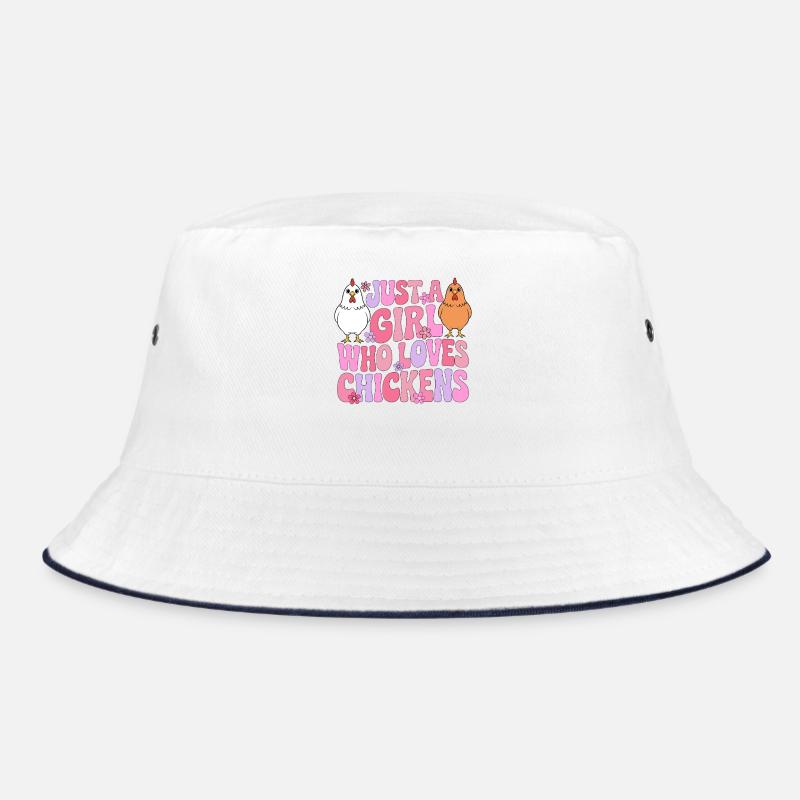 Mädchen liebt Hühner Bucket Hat
