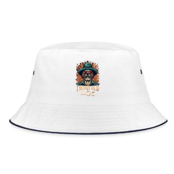 Hipster squelette avec chapeau OG - Bob - blanc/marine - Devant