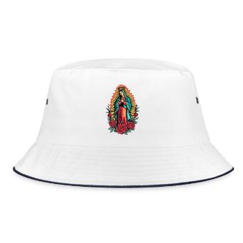 Vierge Guadalupe Rose Icône - Bob - blanc/marine - Devant