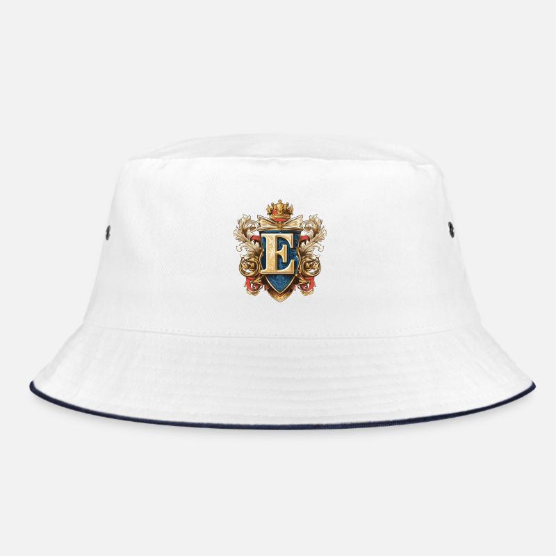 E Letter Name Crown Bucket Hat
