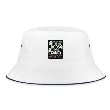 Halloween - Lustige Geister - Bucket Hat - Weiß/Navy - Vorne