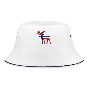 Orignal nordique avec drapeau norvégien - Bob - blanc/marine - Devant