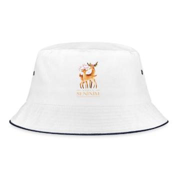 Sadece Senininim (Turkish) - I Belong Only to You - Bucket Hat - white/navy - Front