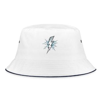 Lightning Lightning Thunderstorm Current Storm - Bucket Hat - white/navy - Front