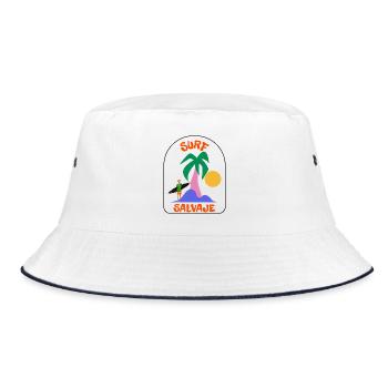 Surf Salvaje Palm Sunset - Bob - blanc/marine - Devant