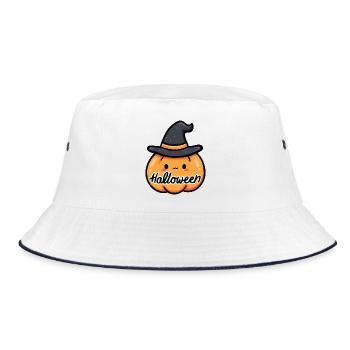 citrouille, fête d'Halloween, bonbons ou un sort - Bob - blanc/marine - Devant