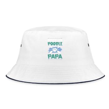 Caniche Chiens Papa - Bob - blanc/marine - Devant