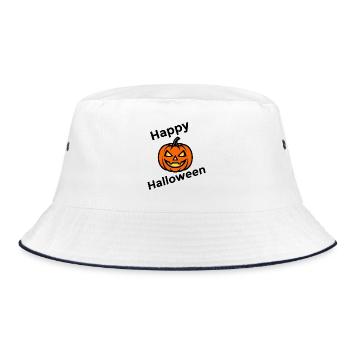 Citrouille d’Halloween – Joyeux Halloween - Bob - blanc/marine - Devant