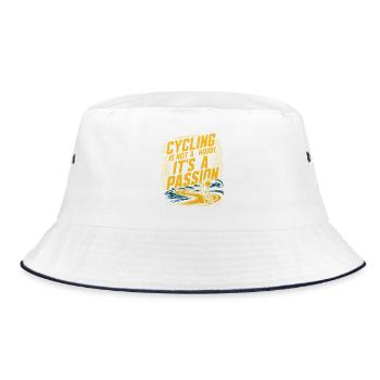 Cycling Appointment Cycling Bike Cyclist - Bucket Hat - white/navy - Front