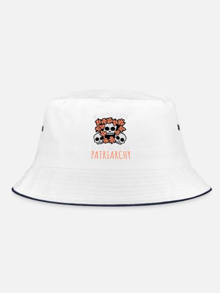 My Favorite Season Is The Fall Of The Patriarchy - Bucket Hat - white/navy - Front