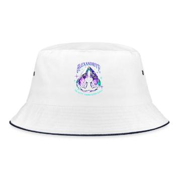 Birthstone Alexandrite - Bucket Hat - white/navy - Front