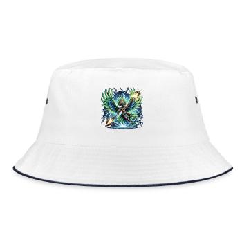 World Form Winged Warrior Aztecs - Bucket Hat - white/navy - Front