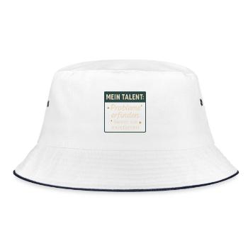Talent! Inventing problems before they exist - Bucket Hat - white/navy - Front