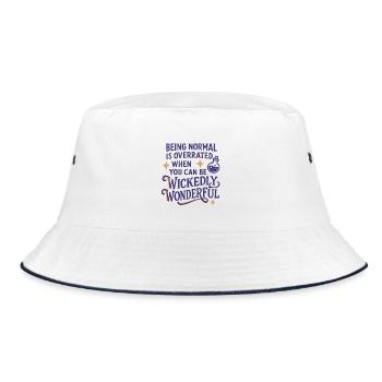 Halloween - Hexe - Bucket Hat - Weiß/Navy - Vorne