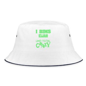 Elijah as a given name - Bucket Hat - white/navy - Front