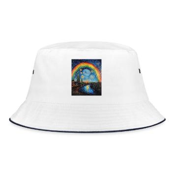 Arc-en-ciel de style Van Gogh Nuit étoilée - Bob - blanc/marine - Devant