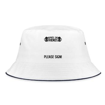 Après Ski Friends Please Sign - Bucket Hat - white/navy - Front