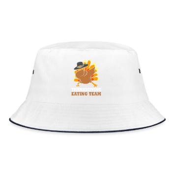 Thanksgiving Gender Reveal Werdende Mutter - Bucket Hat - Weiß/Navy - Vorne