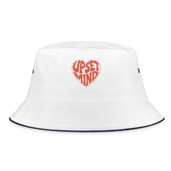 Upset Mind – Retro Herz Design - Bob - blanc/marine - Devant