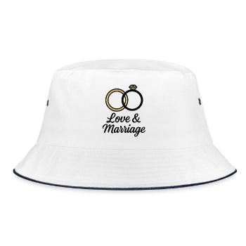 Alliances Amour et Mariage - Love & Marriage - Bob - blanc/marine - Devant