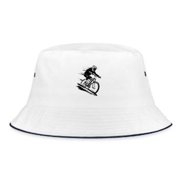 Illustration de vélo de montagne VTT - Bob - blanc/marine - Devant