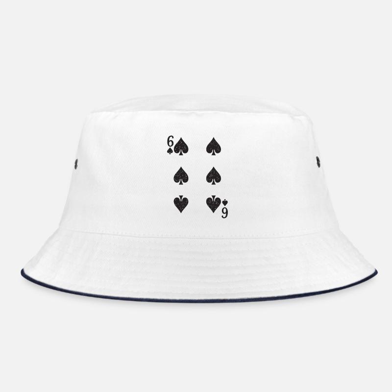 Six Spades Nine Spades Pattern Bucket Hat