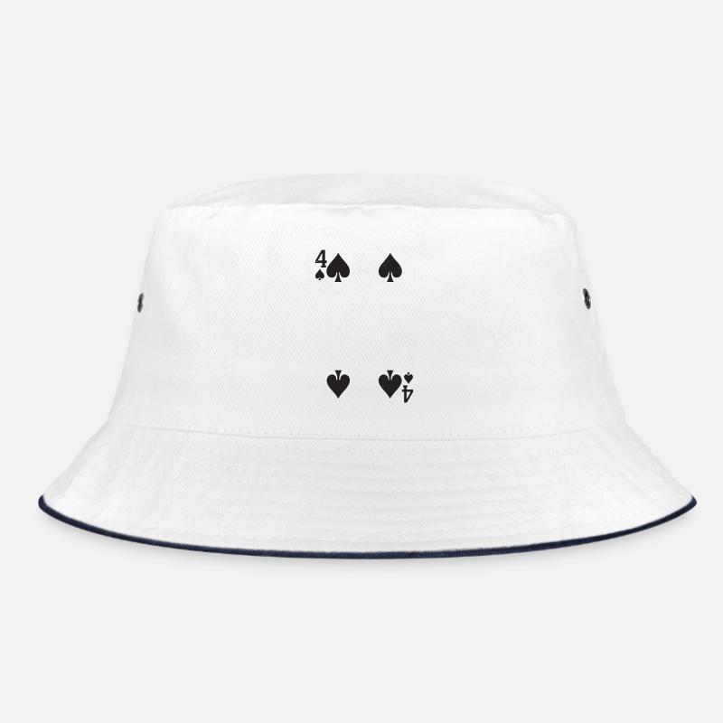 Four Spades Silhouette Pattern Bucket Hat