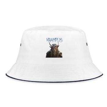 Krampus – gloomy Alpine design, customs - Bucket Hat - white/navy - Front