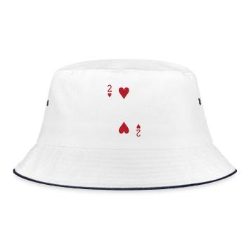 Two Hearts Double Head Card Rome - Bucket Hat - white/navy - Front