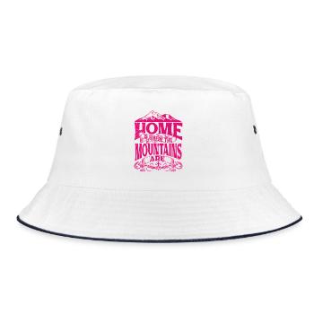 Home Is Where The Mountains Are - Bucket Hat - white/navy - Front