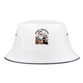 Merry Creepmas - Bucket Hat - Weiß/Navy - Vorne