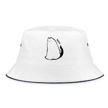 BUH - Bucket Hat - Weiß/Navy - Vorne
