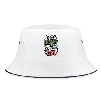 My Energy Is Expensive - Bucket Hat - white/navy - Front