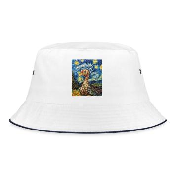Turkey Bird Van Gogh Style - Bucket Hat - white/navy - Front