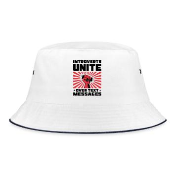 Demand fist blasting - Bucket Hat - white/navy - Front