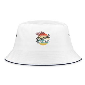 Bacoli vintage - Bucket Hat - white/navy - Front
