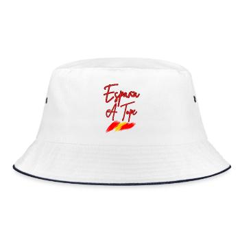 Spain A Tope Neon - Bucket Hat - white/navy - Front