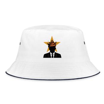 Leadershit, Baby! - Bucket Hat - Weiß/Navy - Vorne