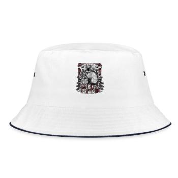 Stille Nacht Katze Geschenke - Bucket Hat - Weiß/Navy - Vorne