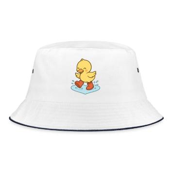 QuackSplash Canard en caoutchouc dans les bottes - Bob - blanc/marine - Devant