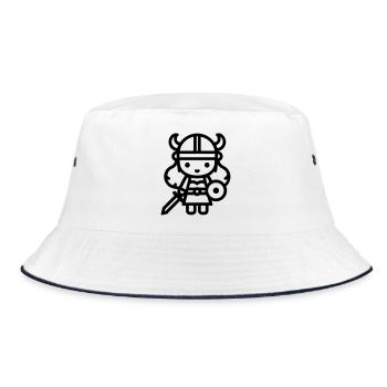 warrior - Bucket Hat - white/navy - Front