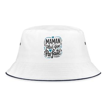 More than perfect mom - Bucket Hat - white/navy - Front