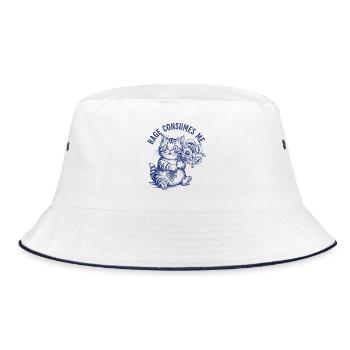 Rage Cat: Furious Feline - Bucket Hat - white/navy - Front