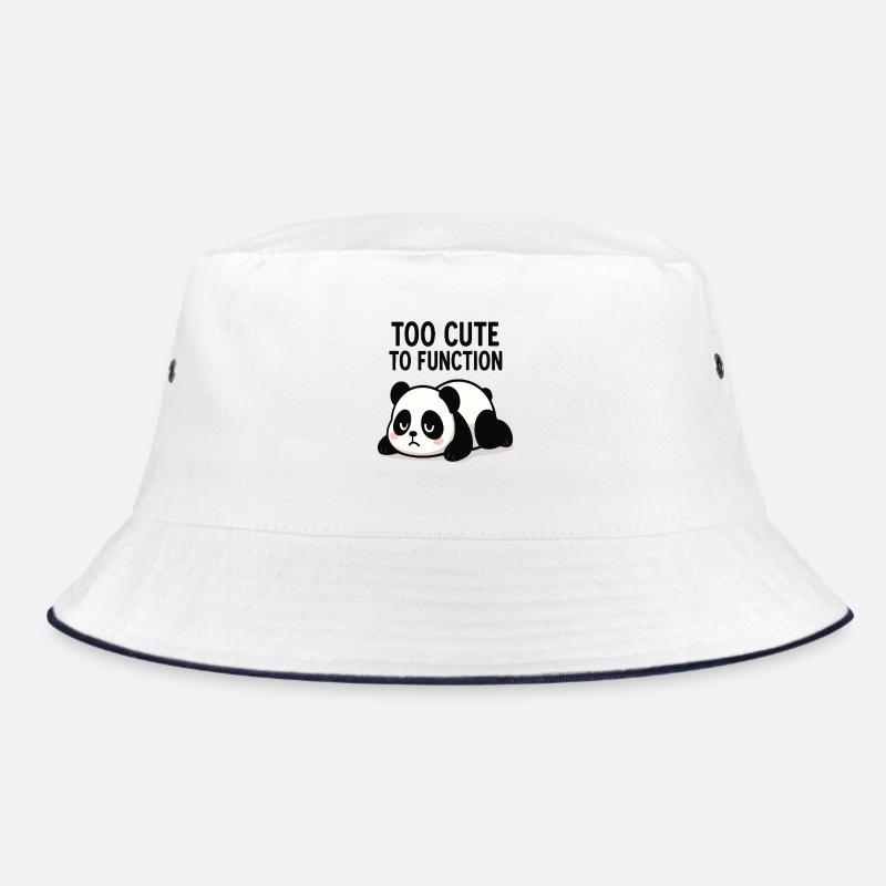 Too Cute To Function Panda Bucket Hat