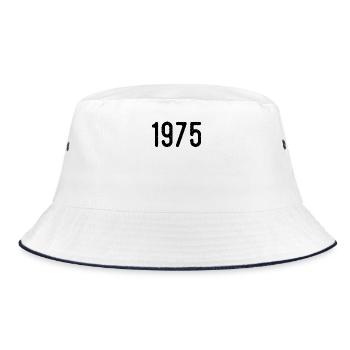 Awesome since 1975 | 1975 Gift - Bucket Hat - white/navy - Front